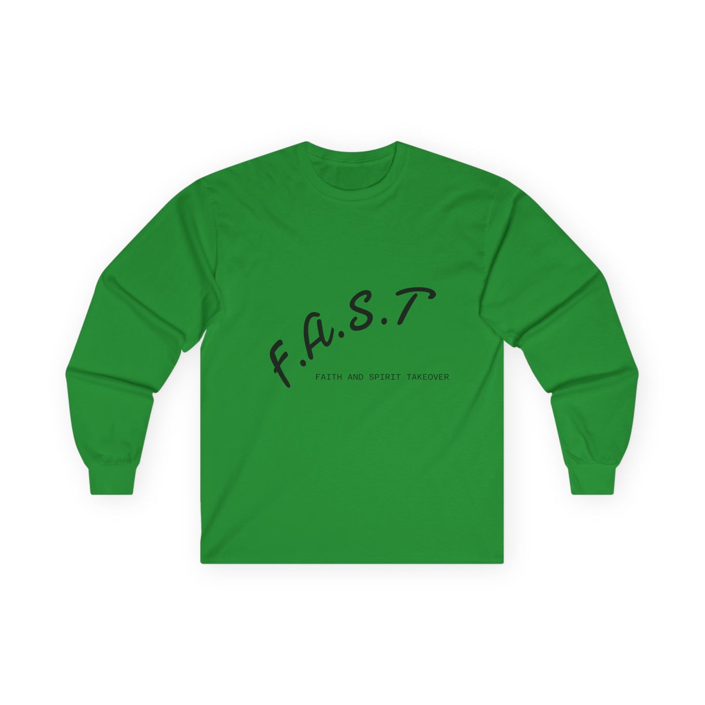 F.A.S.T. Long Sleeve Tee — Faith And Spirit Together Minimalist Graphic Shirt