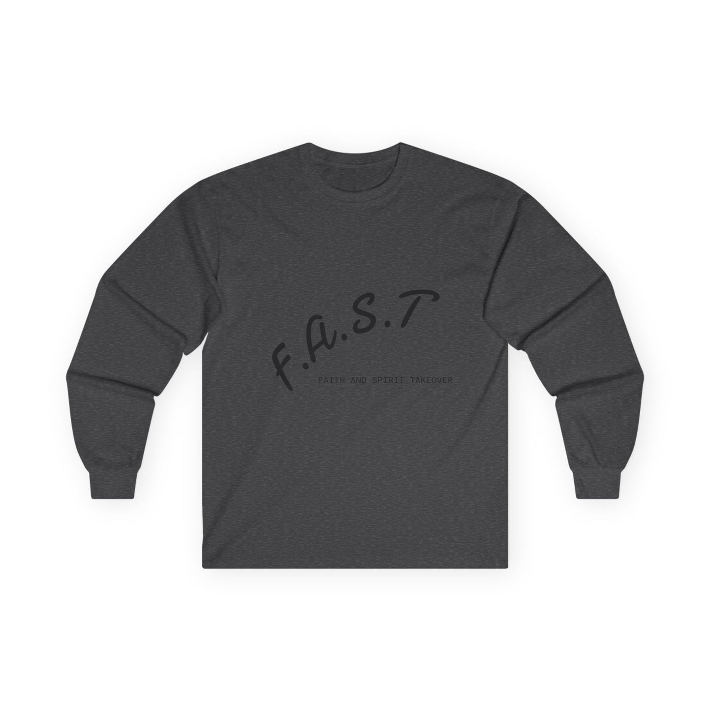 F.A.S.T. Long Sleeve Tee — Faith And Spirit Together Minimalist Graphic Shirt