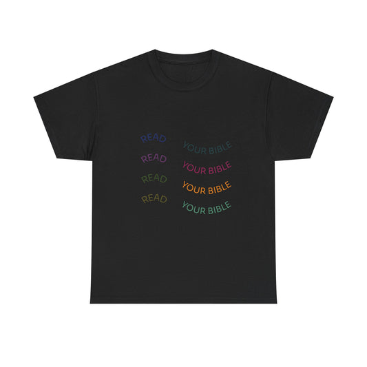 Read Your Bible T-Shirt — Minimalist Pastel Christian Tee