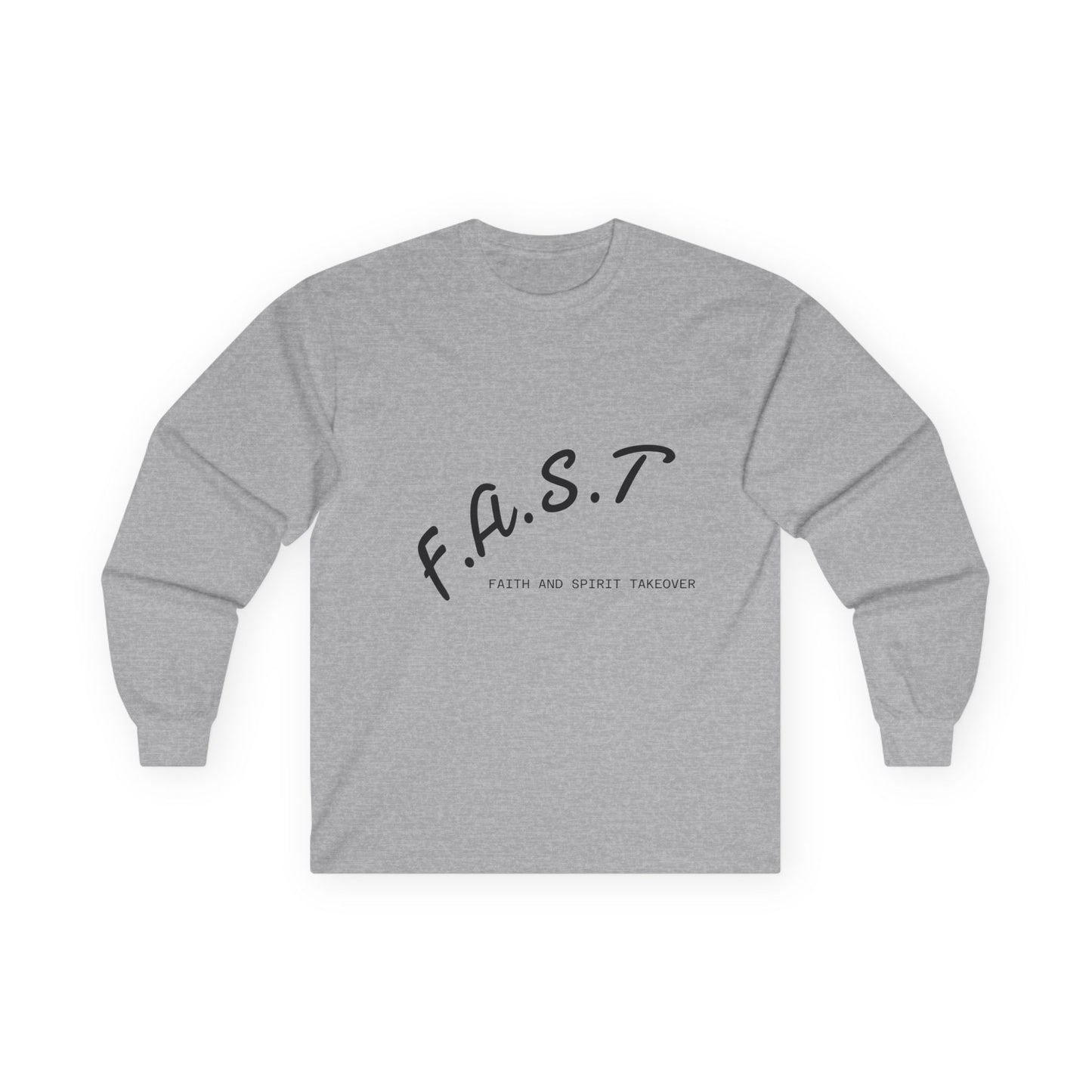 F.A.S.T. Long Sleeve Tee — Faith And Spirit Together Minimalist Graphic Shirt