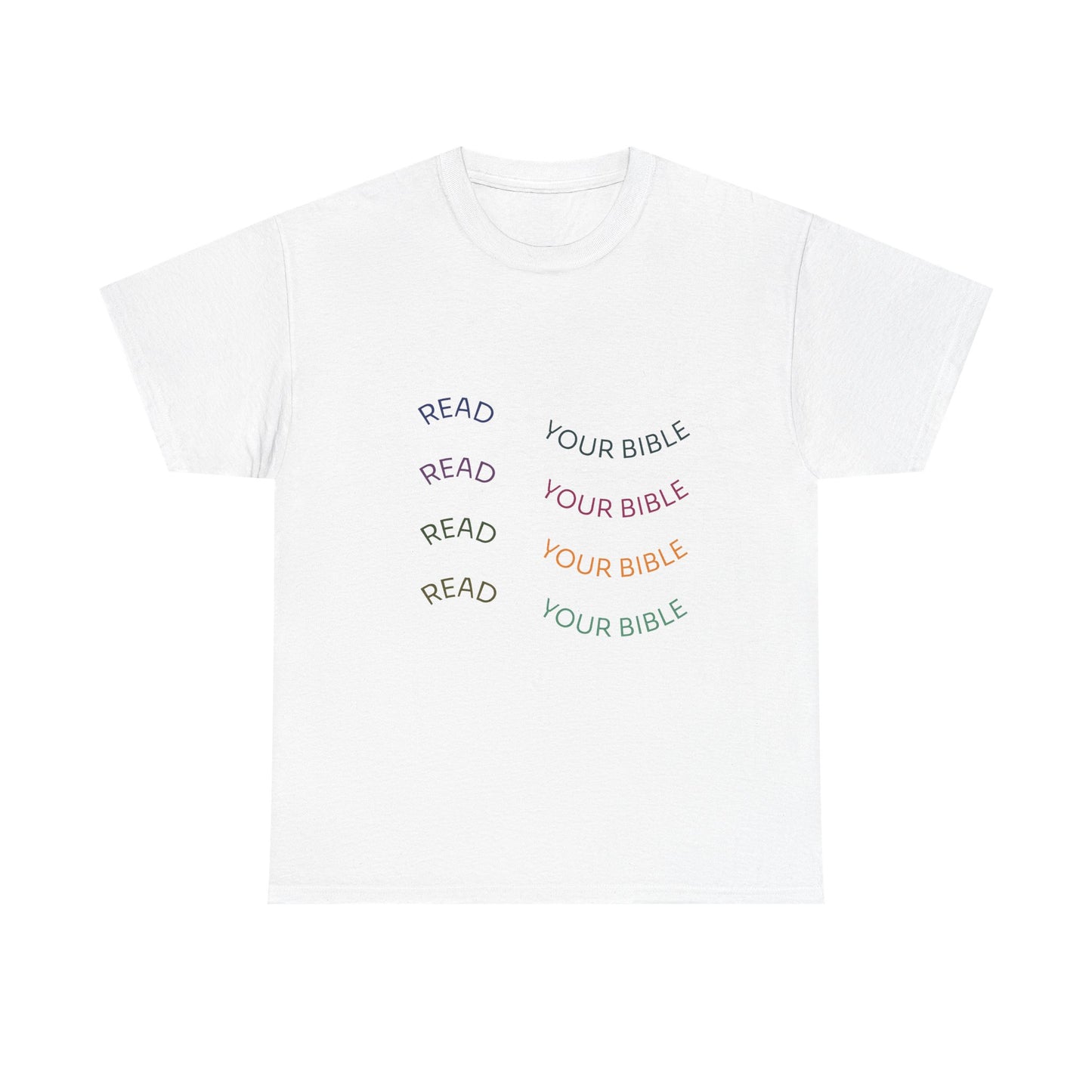 Read Your Bible T-Shirt — Minimalist Pastel Christian Tee