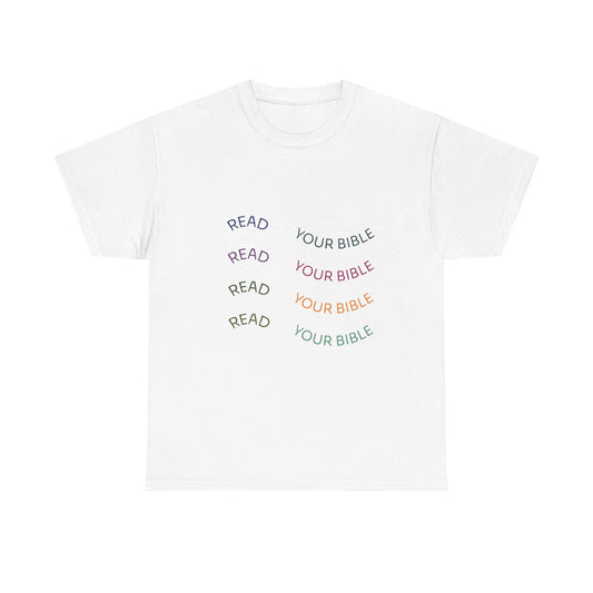 Read Your Bible T-Shirt — Minimalist Pastel Christian Tee