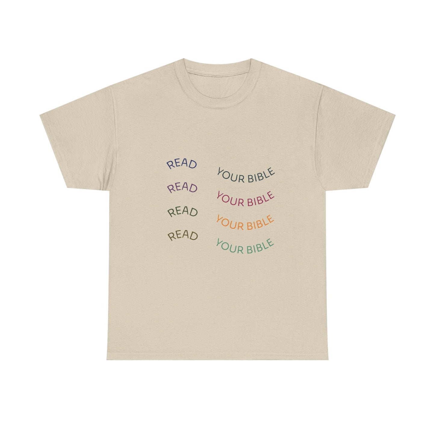 Read Your Bible T-Shirt — Minimalist Pastel Christian Tee