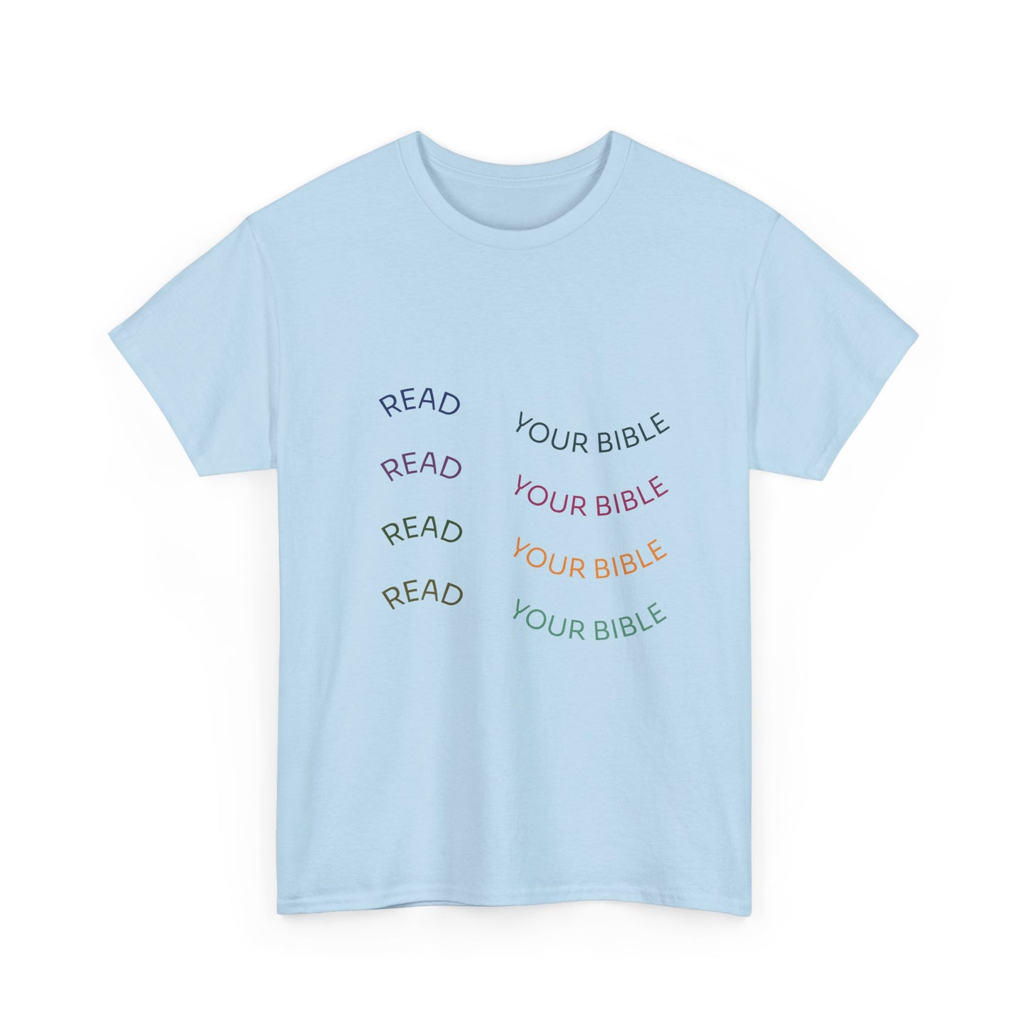 Read Your Bible T-Shirt — Minimalist Pastel Christian Tee