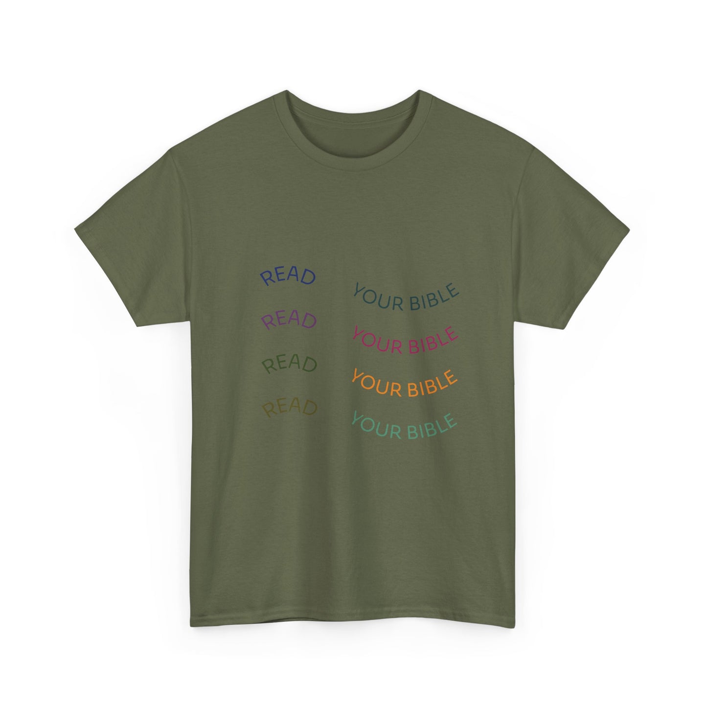 Read Your Bible T-Shirt — Minimalist Pastel Christian Tee