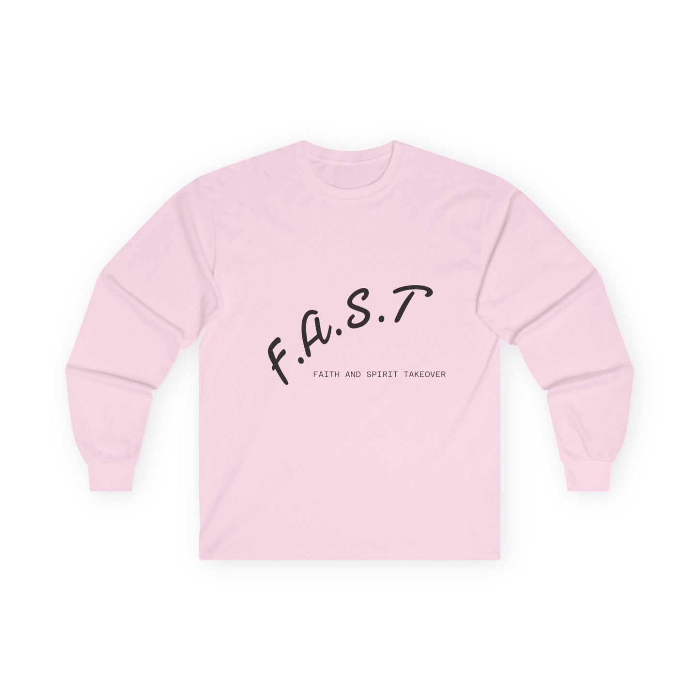 F.A.S.T. Long Sleeve Tee — Faith And Spirit Together Minimalist Graphic Shirt