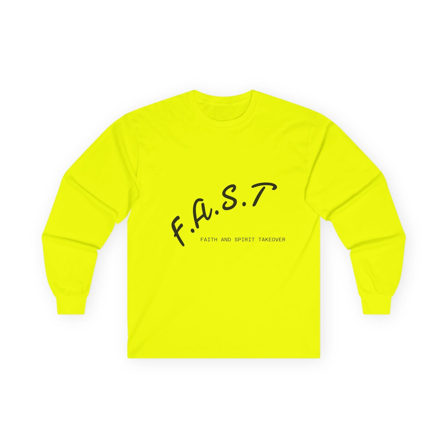 F.A.S.T. Long Sleeve Tee — Faith And Spirit Together Minimalist Graphic Shirt