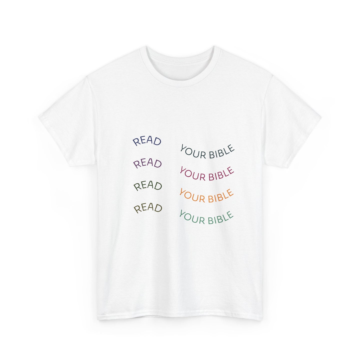 Read Your Bible T-Shirt — Minimalist Pastel Christian Tee