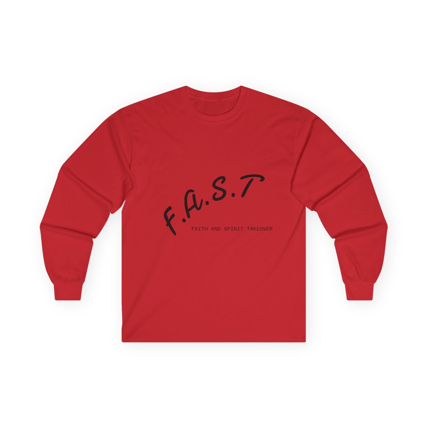 F.A.S.T. Long Sleeve Tee — Faith And Spirit Together Minimalist Graphic Shirt