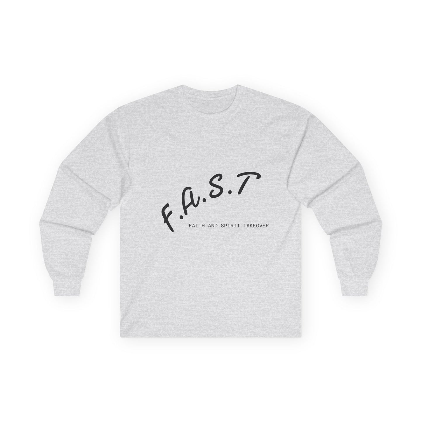 F.A.S.T. Long Sleeve Tee — Faith And Spirit Together Minimalist Graphic Shirt