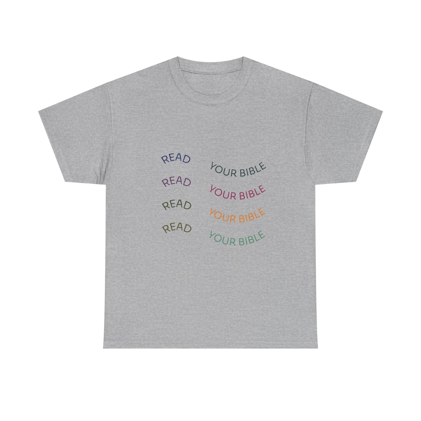 Read Your Bible T-Shirt — Minimalist Pastel Christian Tee