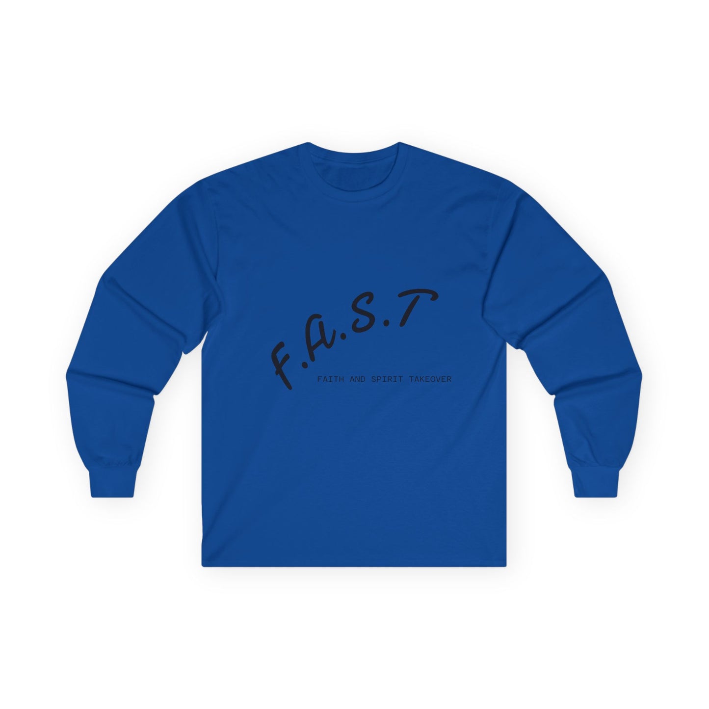 F.A.S.T. Long Sleeve Tee — Faith And Spirit Together Minimalist Graphic Shirt